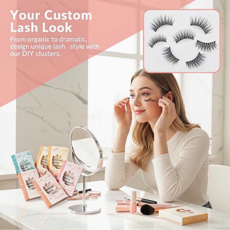 Eyelash Extension Adhesive - 7 Rows Self-Adhesive Eyelashes No Glue