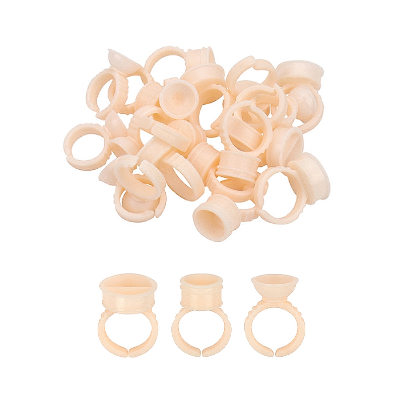 Eyelash Extension Adhesive - 100/1000PCS Microblading Pigment Glue Rings Tattoo