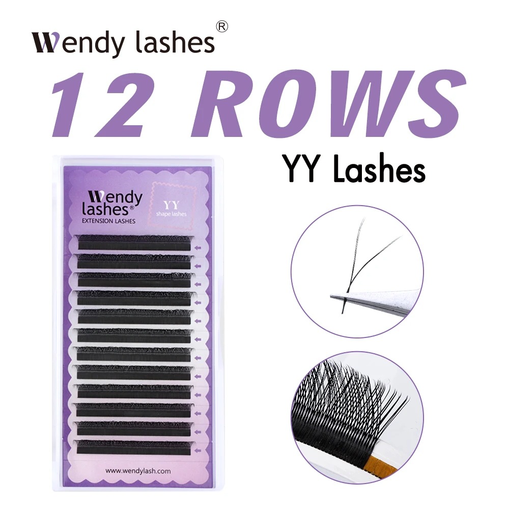 Eyelash Extension For Asian Eyes - WENDY 2D YY Shape C/D Curl