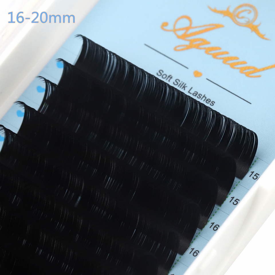 Eyelash Extension For Asian Eyes - AGUUD 16 Rows Long 16-20mm Eyelashes