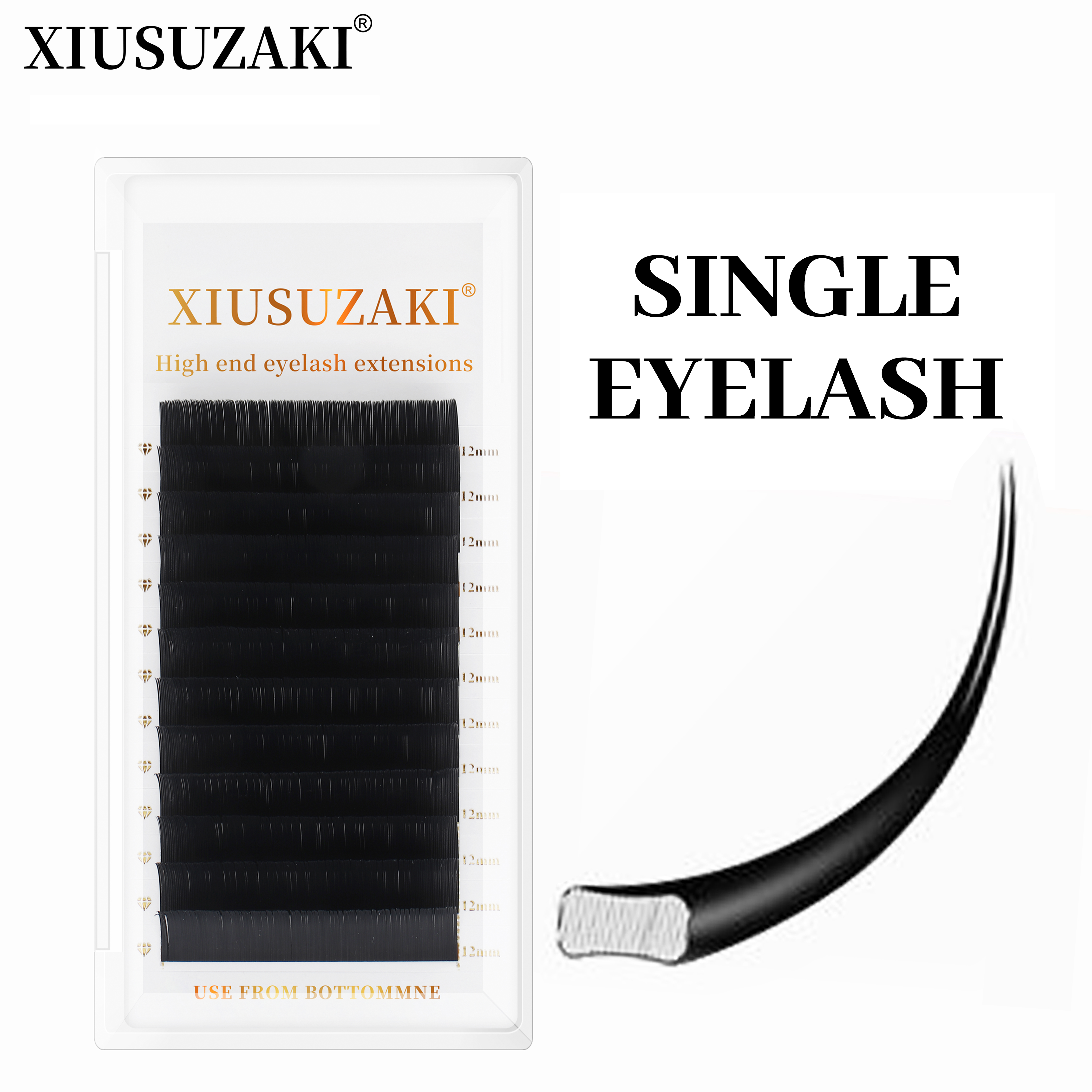 Eyelash Extension For Asian Eyes - XIUSUZAKI Flat Ellipse Eyelash Split Tips