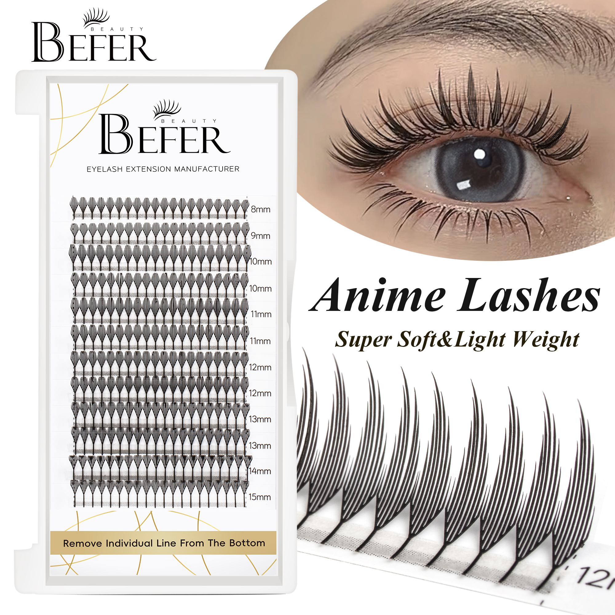 Befer Beauty Anime Lashes 240  - Eyelash Extension Wet Look avaliação e preço