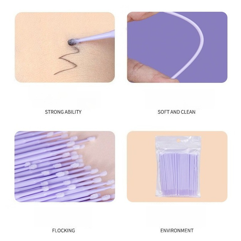 Disposable Nano Cotton Swabs U - Eyelash Extension Retouch avaliação e preço