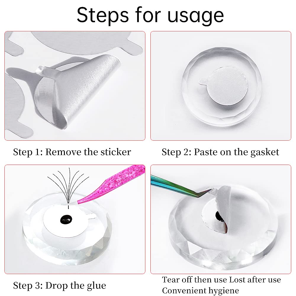300pcs Foil Sticker Pads(10 Sh - Eyelash Extension Adhesive avaliação e preço