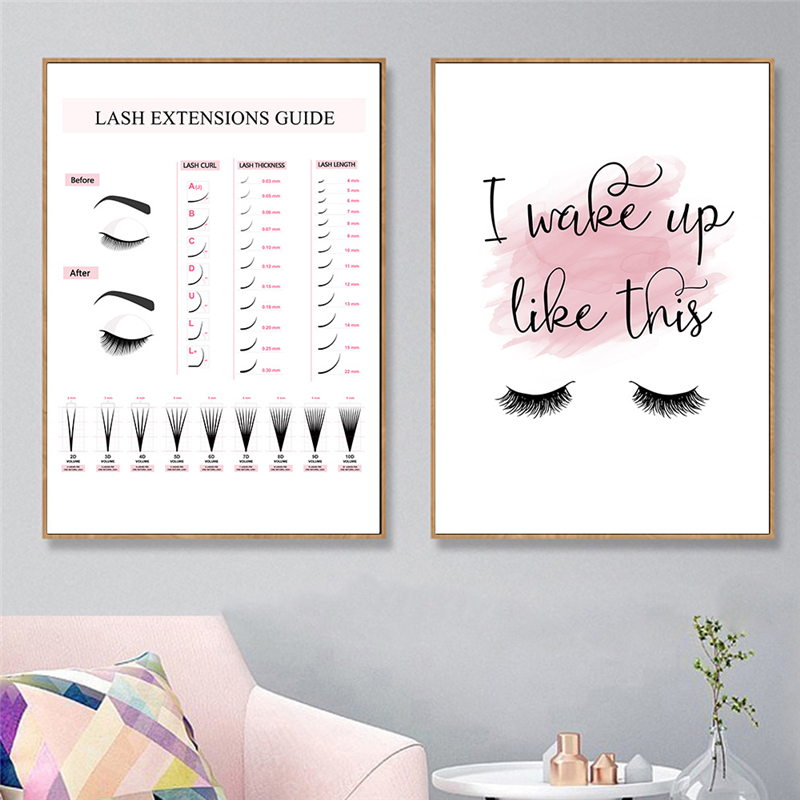 Lash Extensions Guide Poster M - Eyelash Extension Quotes avaliação e preço
