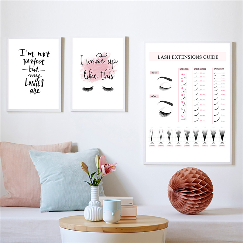 Lash Extensions Guide Poster M - Eyelash Extension Quotes avaliação e preço