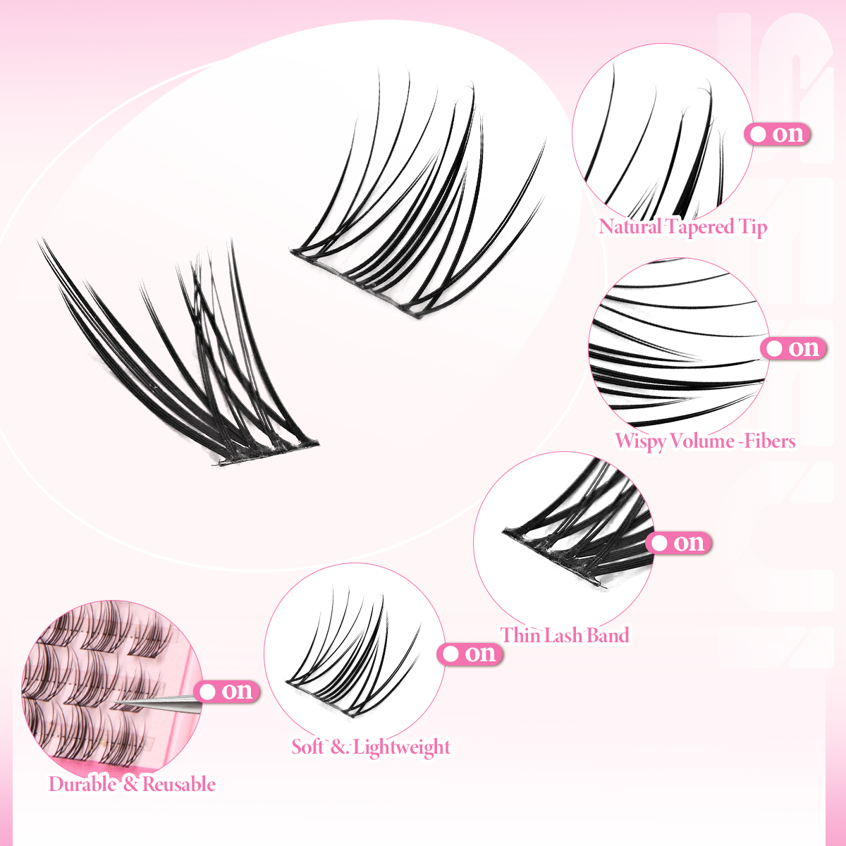 DIY Eyelashes Clusters Natural - Eyelash Extension For Asian Eyes avaliação e preço