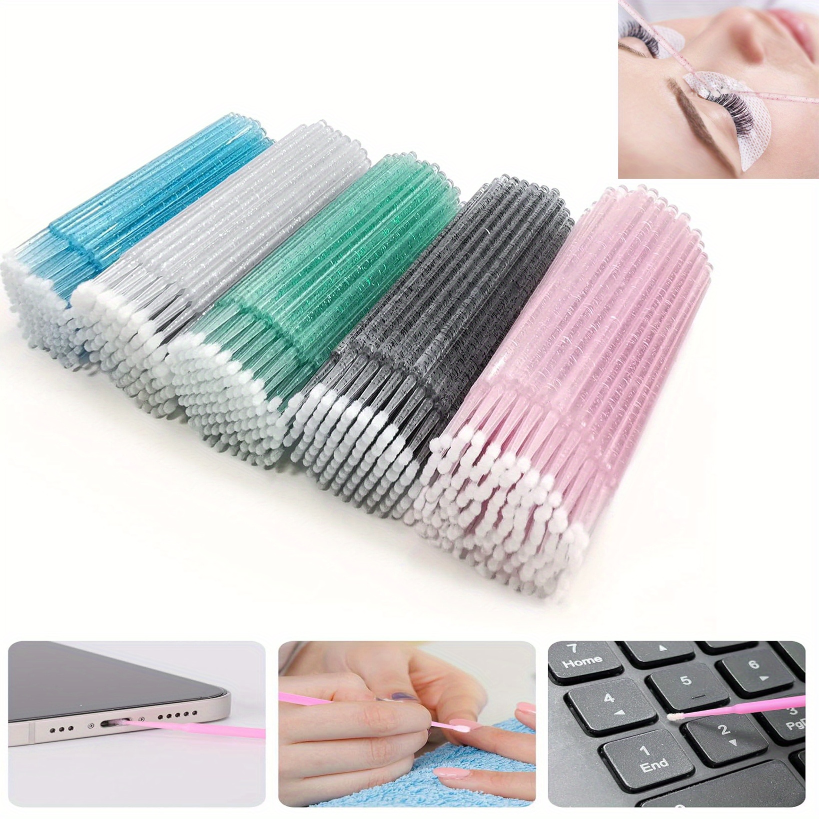 500PCS 5-Color Coded Micro Bru - Eyelash Extension Adhesive avaliação e preço
