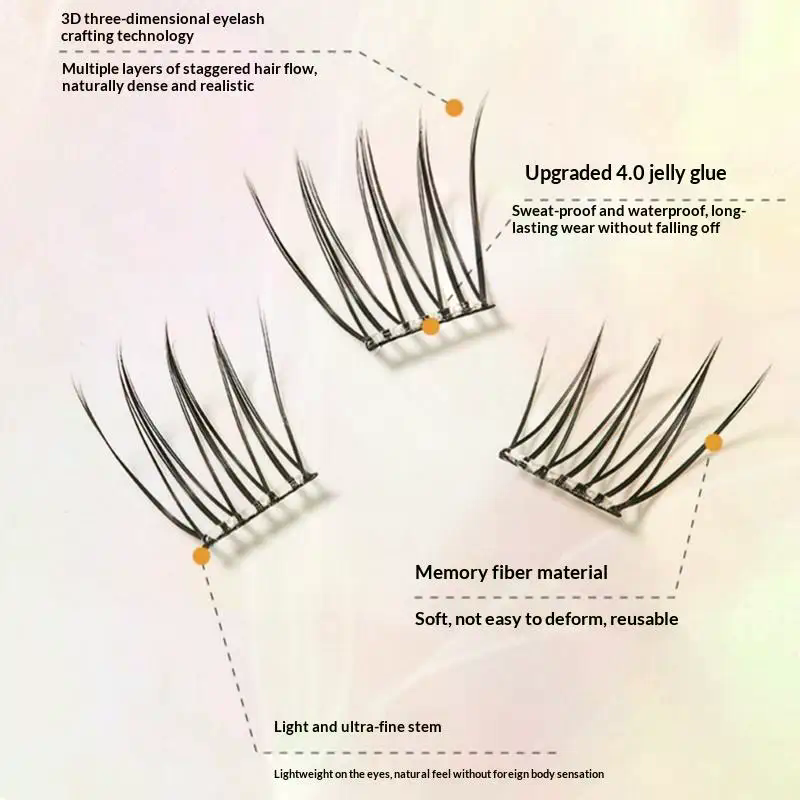 7 Rows Self-Adhesive Eyelashes - Eyelash Extension Adhesive avaliação e preço