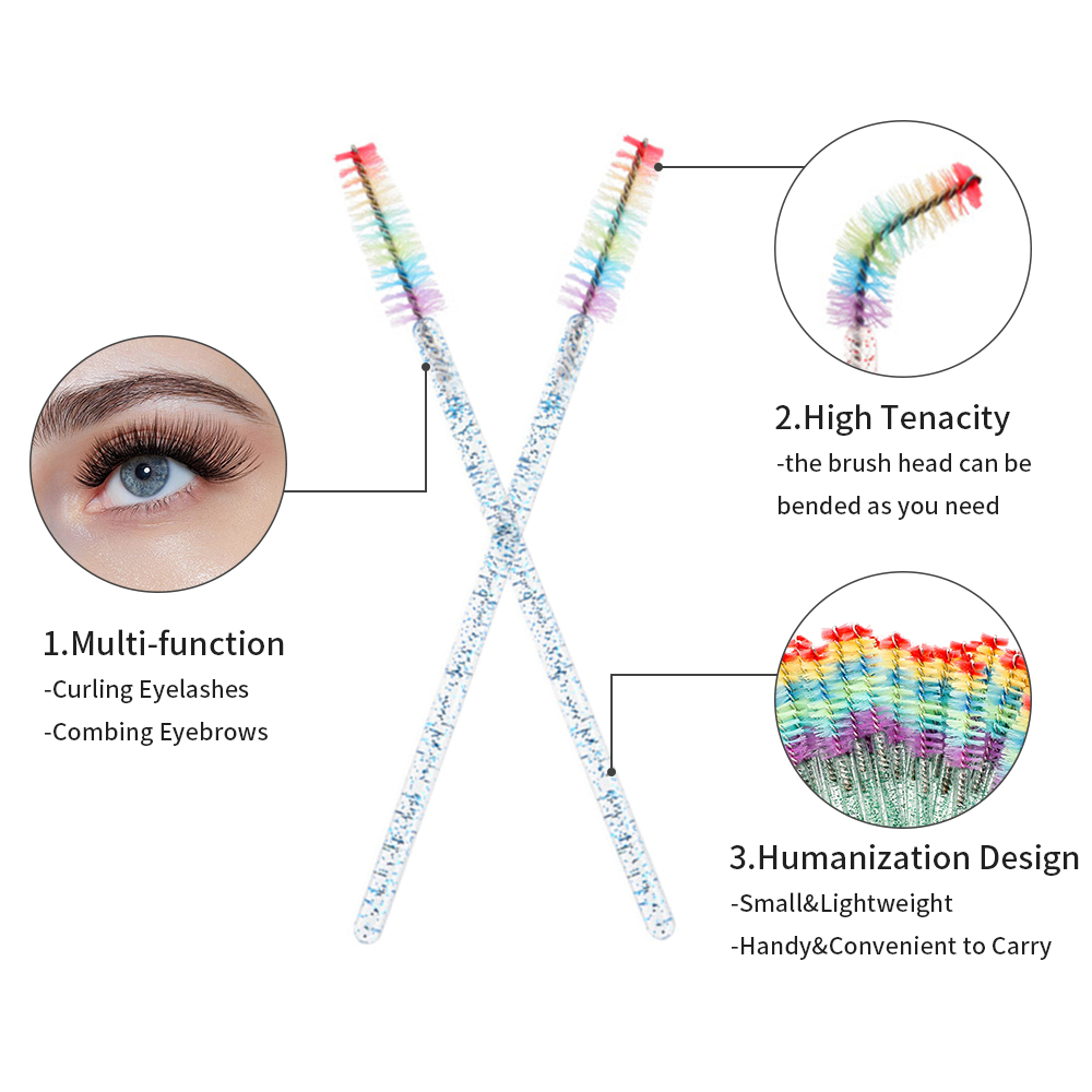 50PCS Rainbow Crystal Eyelash  - Eyelash Extension London avaliação e preço