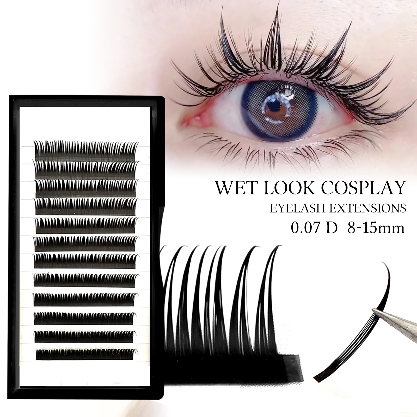 Wet look Cosplay Eyelash Exten - Eyelash Extension Wet Look avaliação e preço