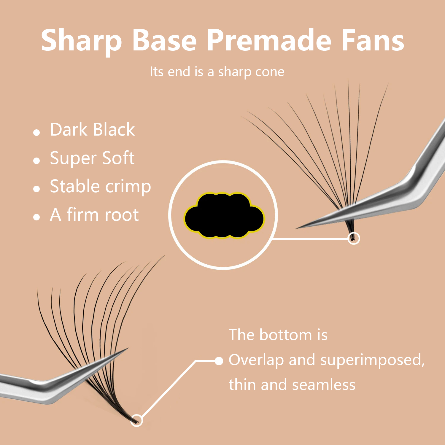 MASSCAKU Sharp Base 6D 8D 10D  - Eyelash Extension For Asian Eyes avaliação e preço