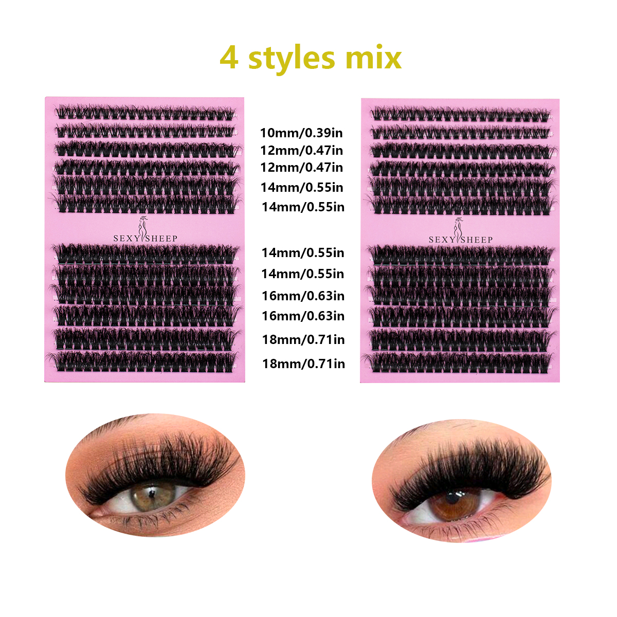 DIY False Eyelashes Clusters E - Eyelash Extension For Asian Eyes avaliação e preço