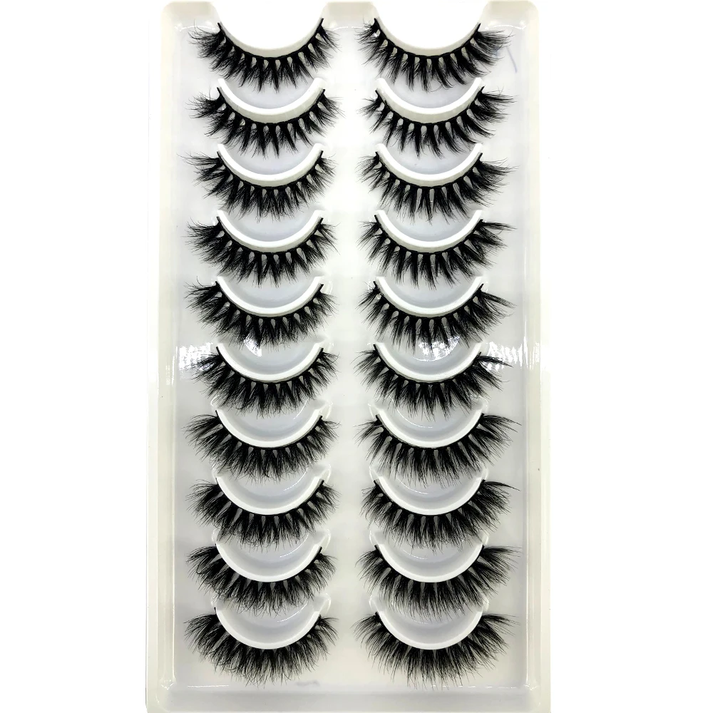 New 5/10Pairs 3D Faux Mink Eye - Eyelash Extension For Asian Eyes avaliação e preço