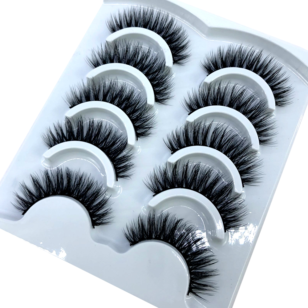 New 5/10Pairs 3D Faux Mink Eye - Eyelash Extension For Asian Eyes avaliação e preço