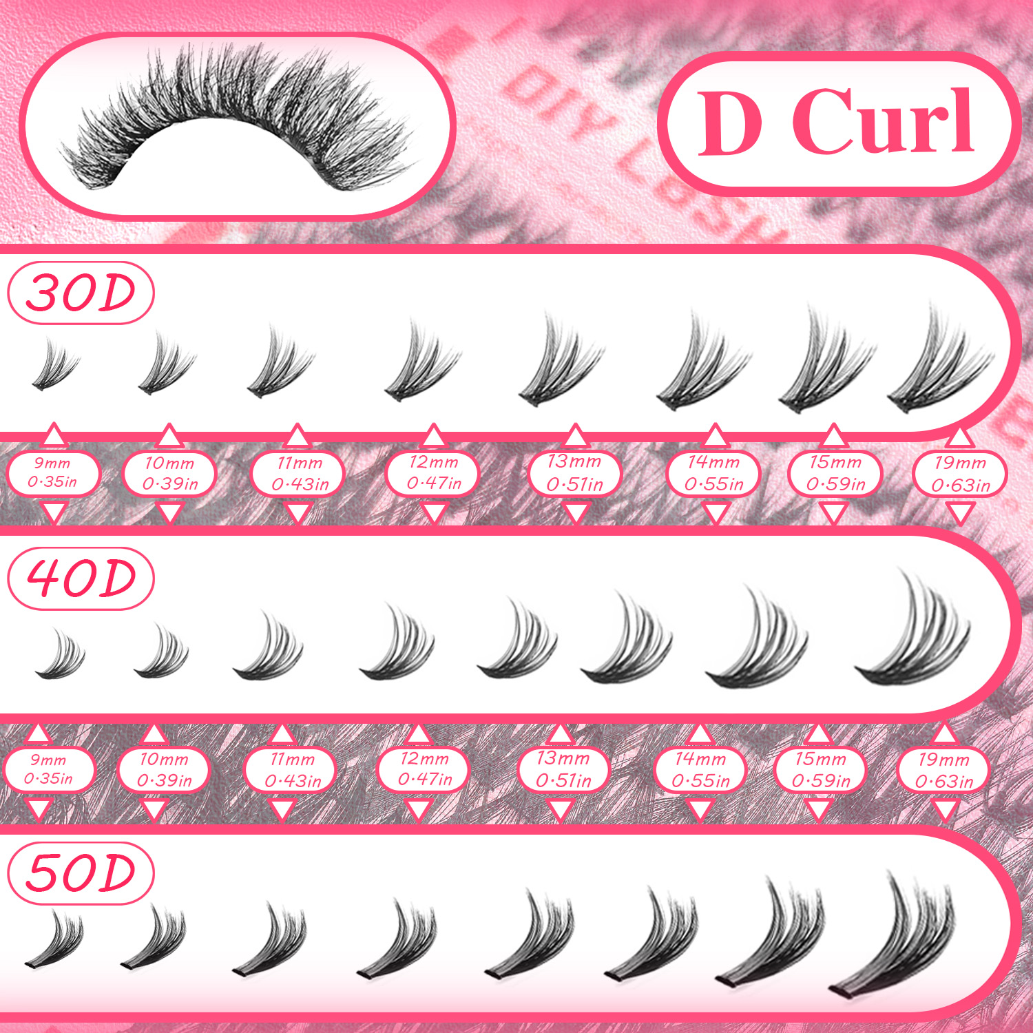 30D40D50D80D DIY Eyelash Exten - Eyelash Extension For Asian Eyes avaliação e preço