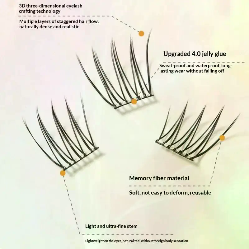 7 Rows Self-Adhesive Eyelashes - Eyelash Extension Adhesive avaliação e preço